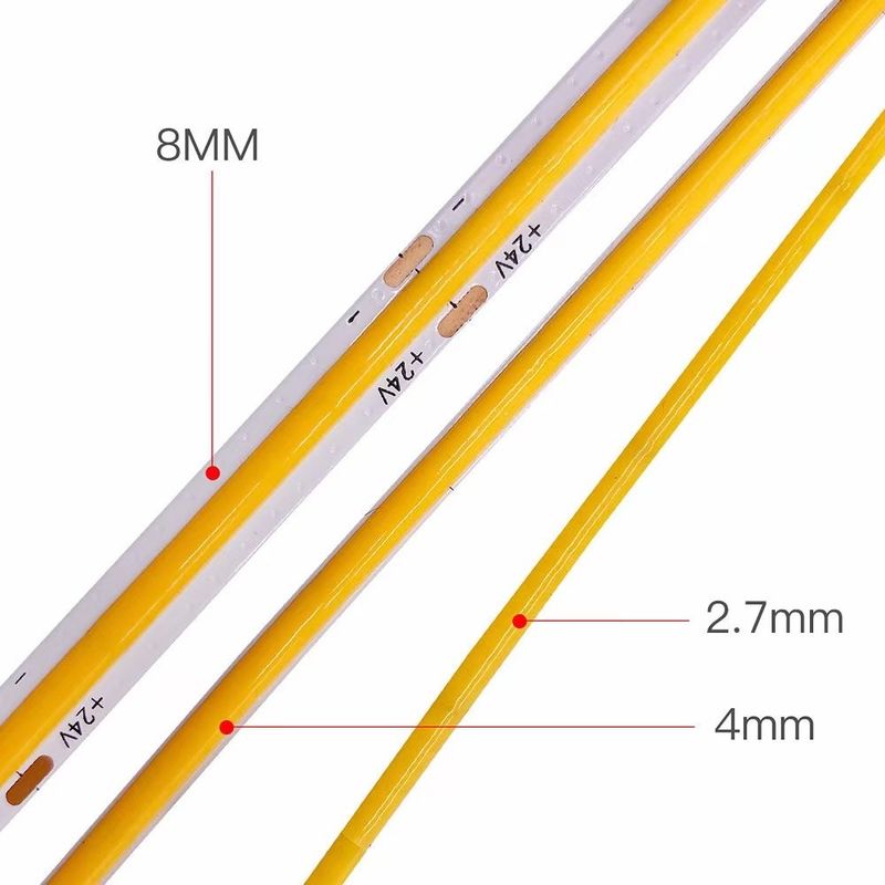 2700K-6500K 12V Taśma LED COB 24V Chipy o dużej gęstości Wystrój wnętrz wnętrz