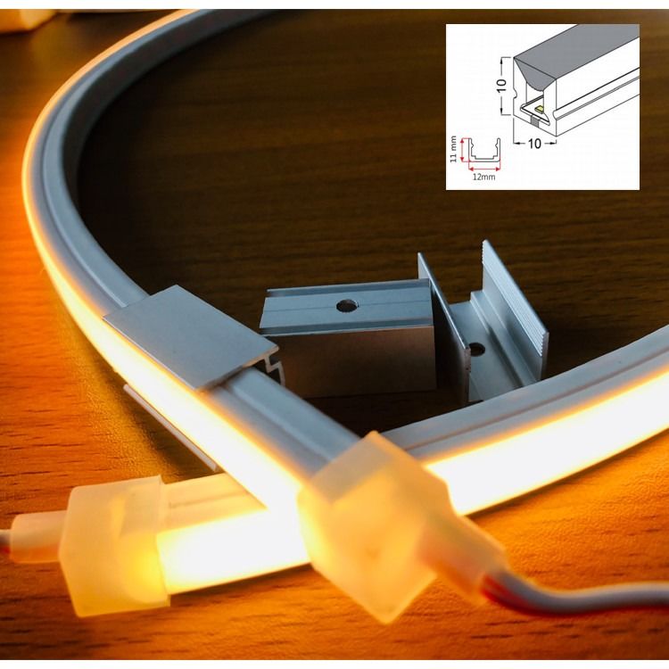 led flexibel neony 24V klipsy magnesy instalują pasek 3000K liniowe światła neon led