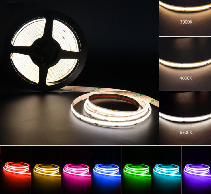 Inteligentna zmiana koloru Taśma LED 24V COB RGBW 10mm Wodoodporna 2700K-6500K