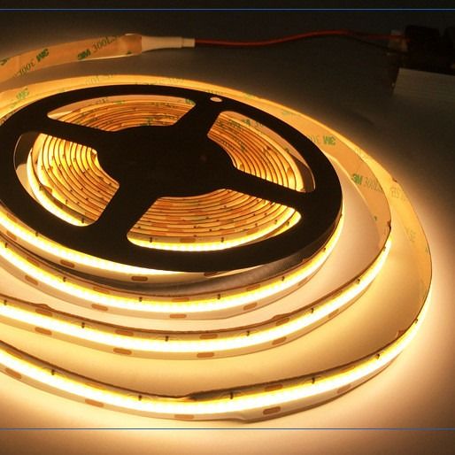 Przestrajalny kolor Biały ciepły pasek LED COB 12V 24V 8mm