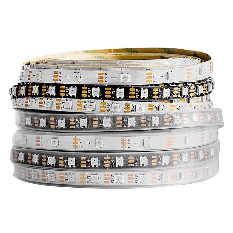 Elastyczna taśma LED RGB WS2812B 5050SMD Indywidualna adresowalna taśma pikselowa LED 16,4FT 60 pikseli / M 300 pikseli
