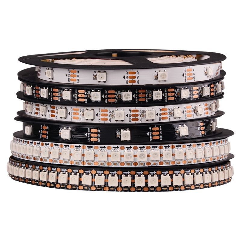 Elastyczna taśma LED RGB WS2812B 5050SMD Indywidualna adresowalna taśma pikselowa LED 16,4FT 60 pikseli / M 300 pikseli